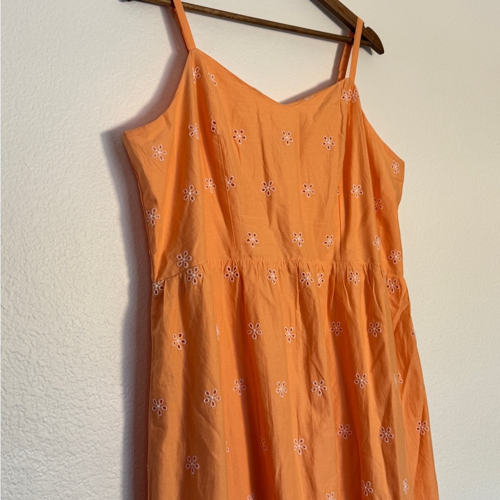 Old Navy Orange Floral Midi Dress - Picture 3 of 14